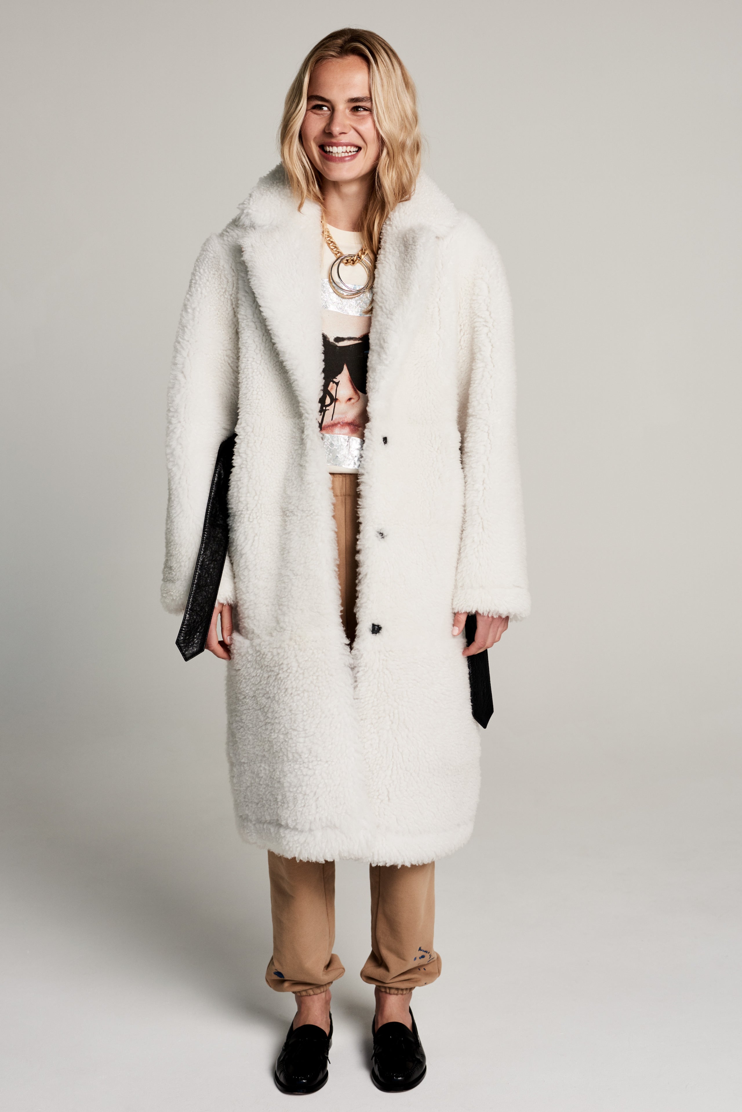 Zoe karssen faux deals fur teddy coat