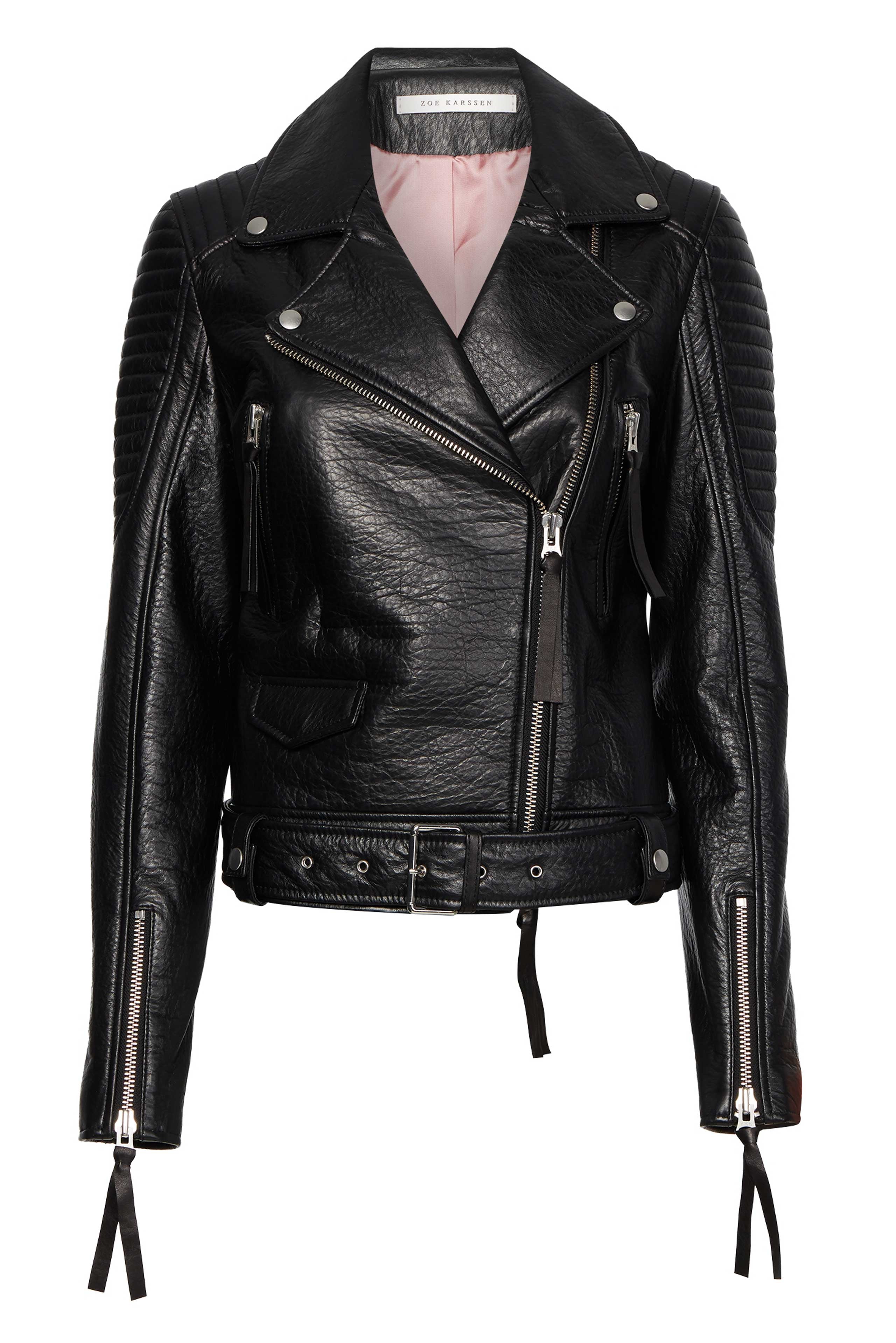 Zoe Karssen ladies black Ninouk Leather Biker Jacket