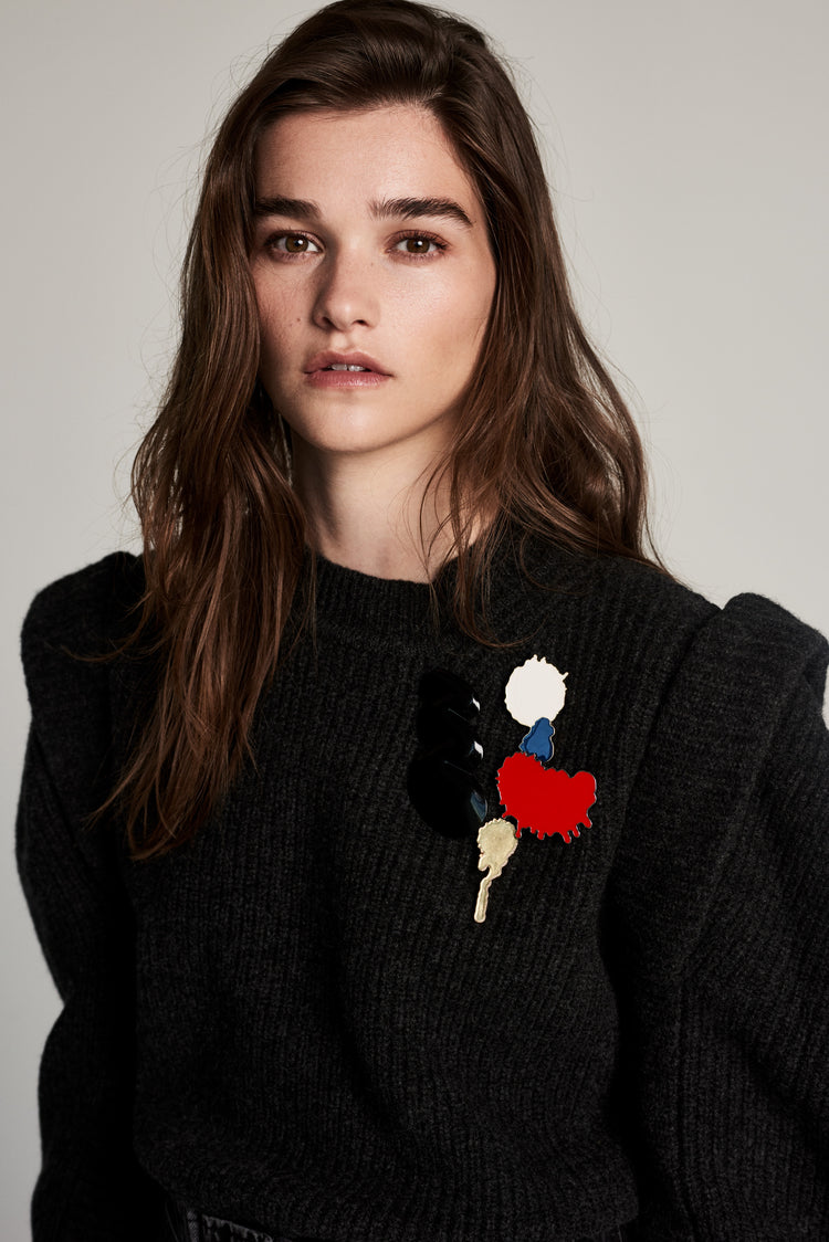 Valou Cashmere Knitted Sweater | Antracite