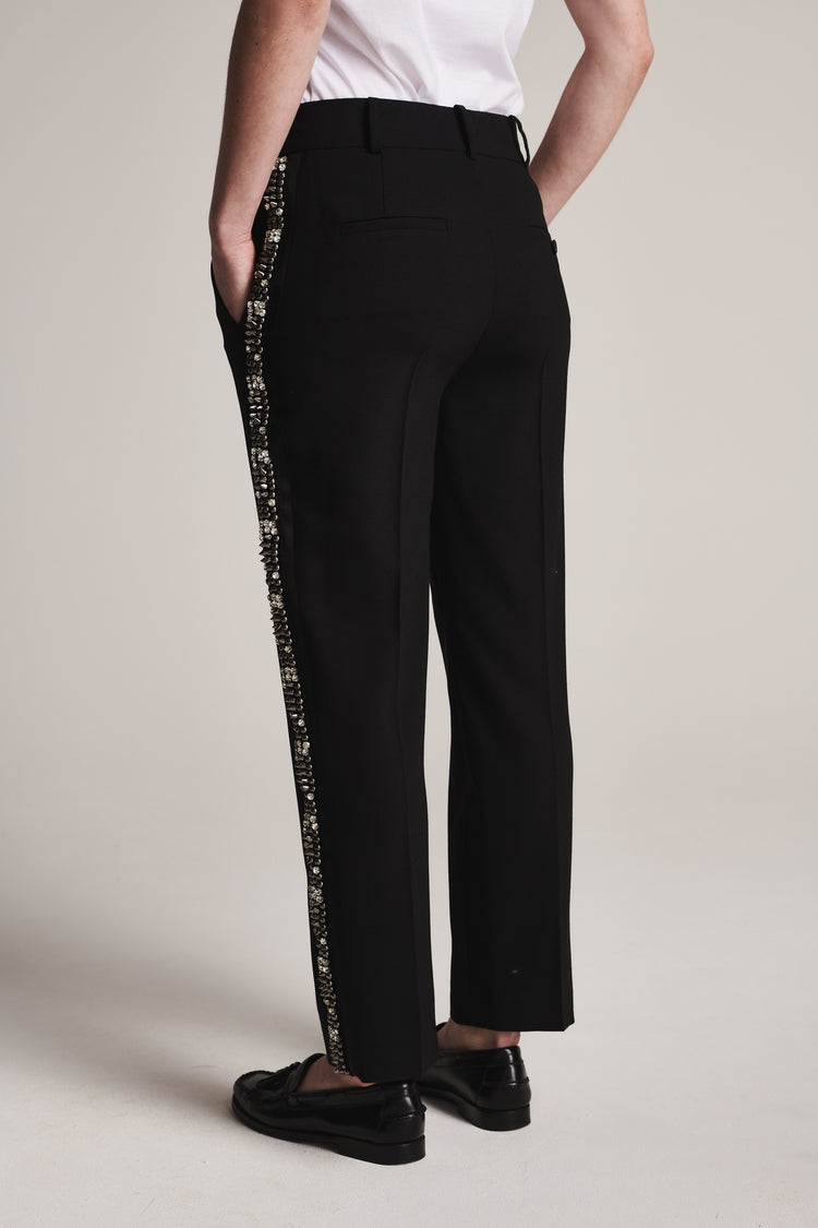 Bao Piping Chain Smoking Pants | Black